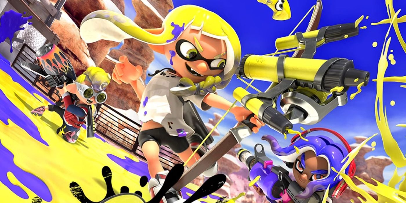 Splatoon 3 featuring a playable character with a bow and arrow.