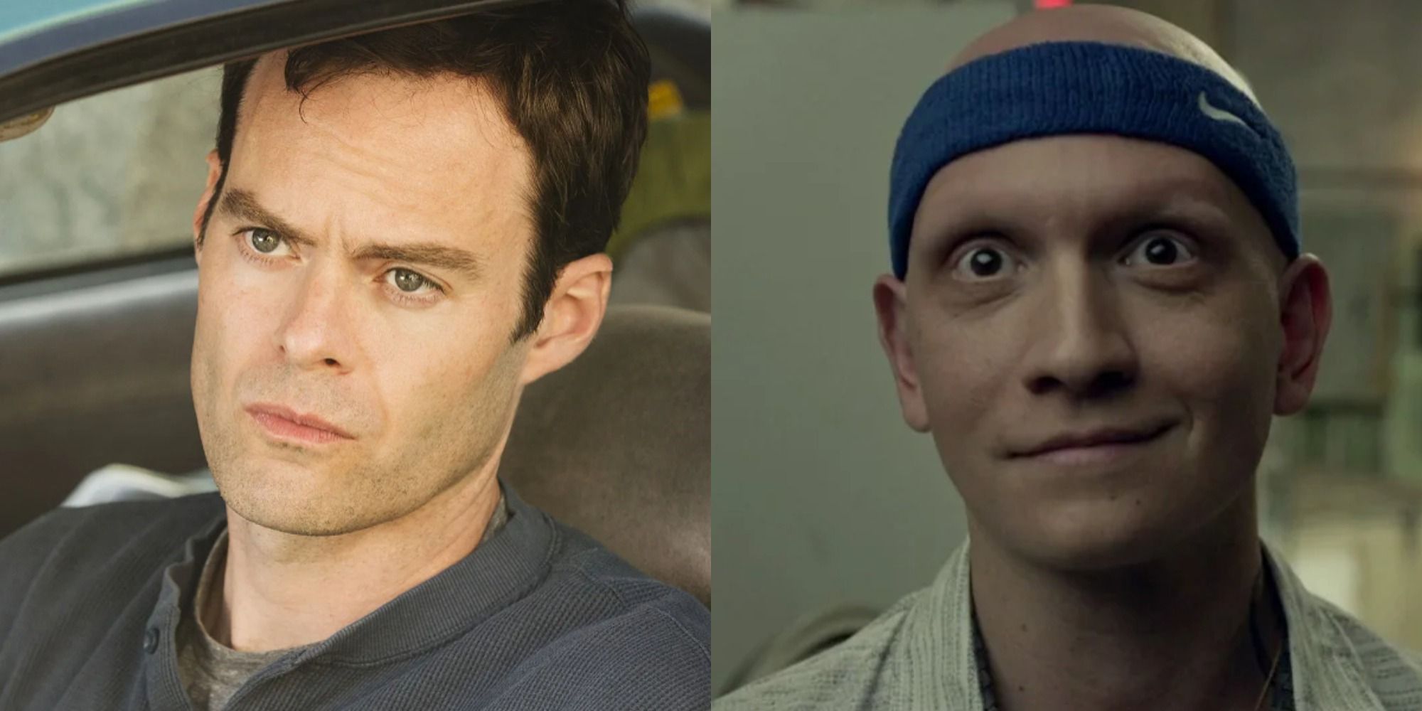 Split image of Bill Hader as Barry and Anthony Carrigan as NoHo Hank from HBO's Barry