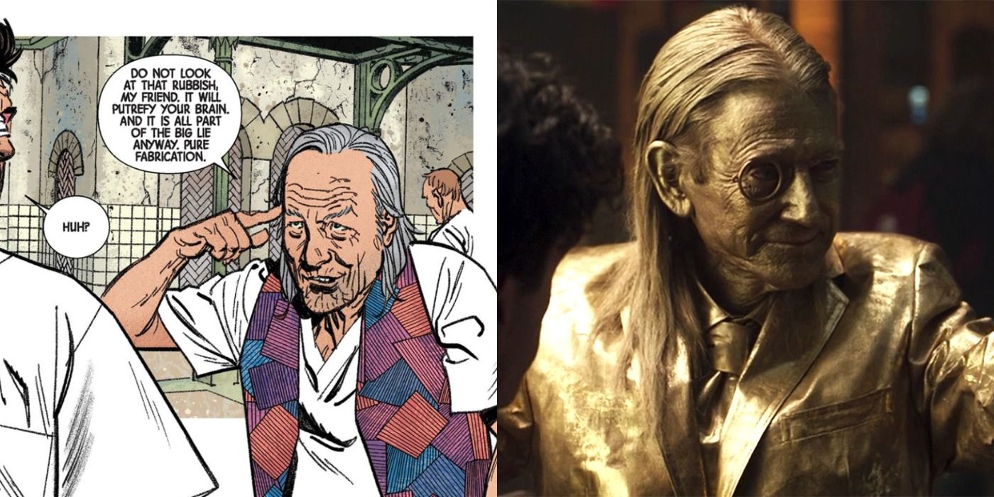 Split image of Crawley from Marvel Comics and the MCU.