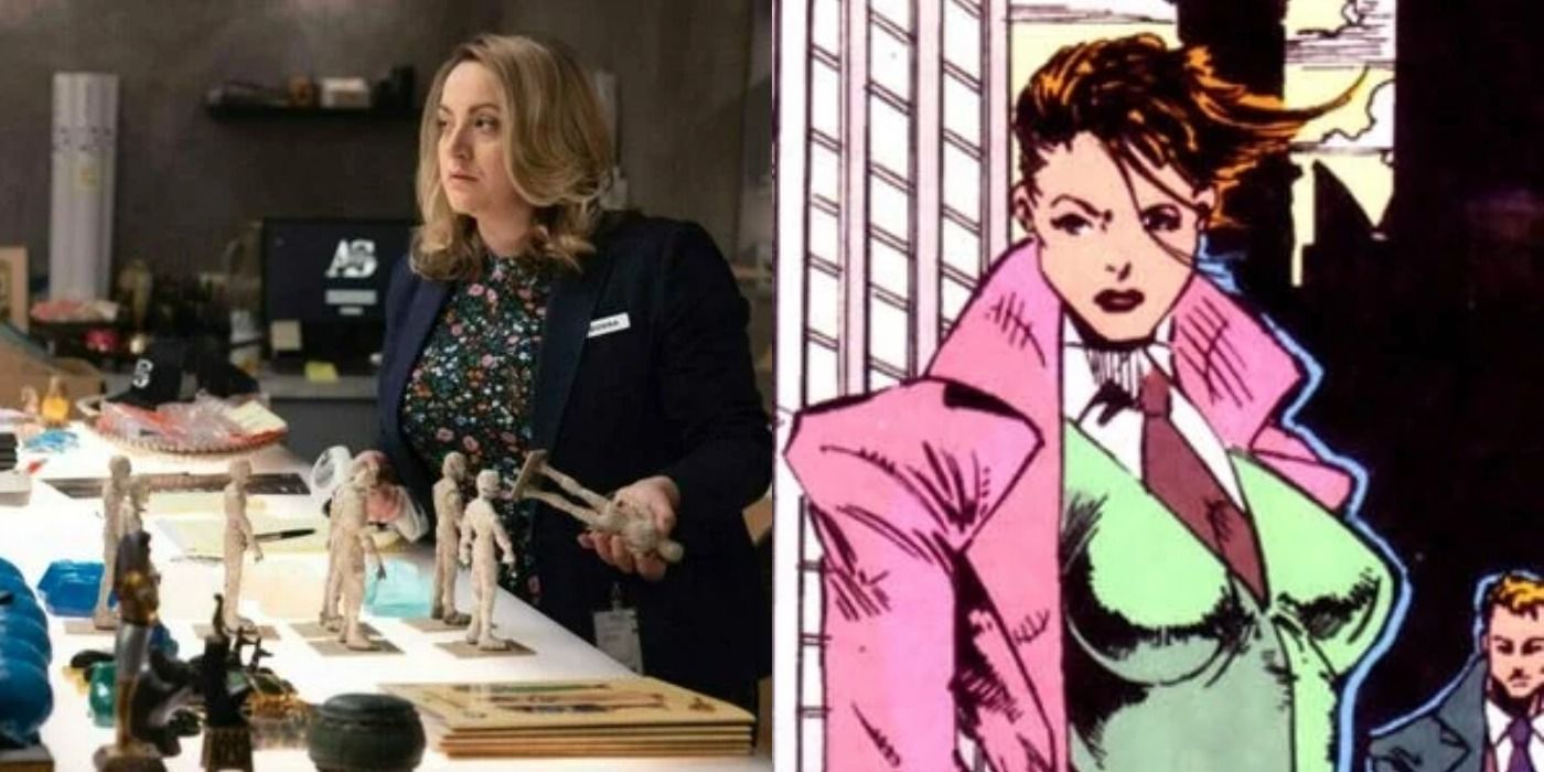 Split image of Donna from MCU and Moon Knight comics.