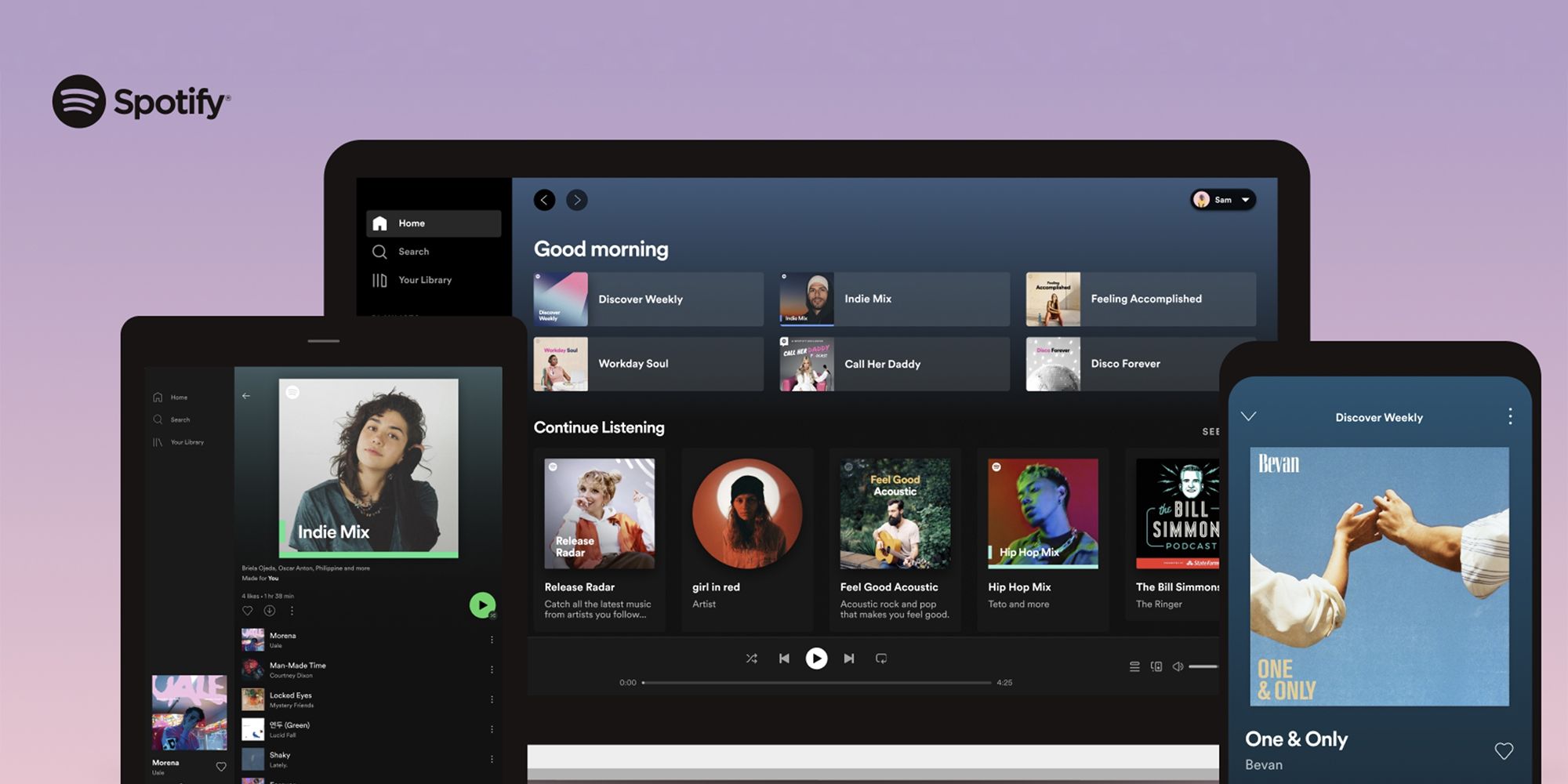 look at spotify listening history