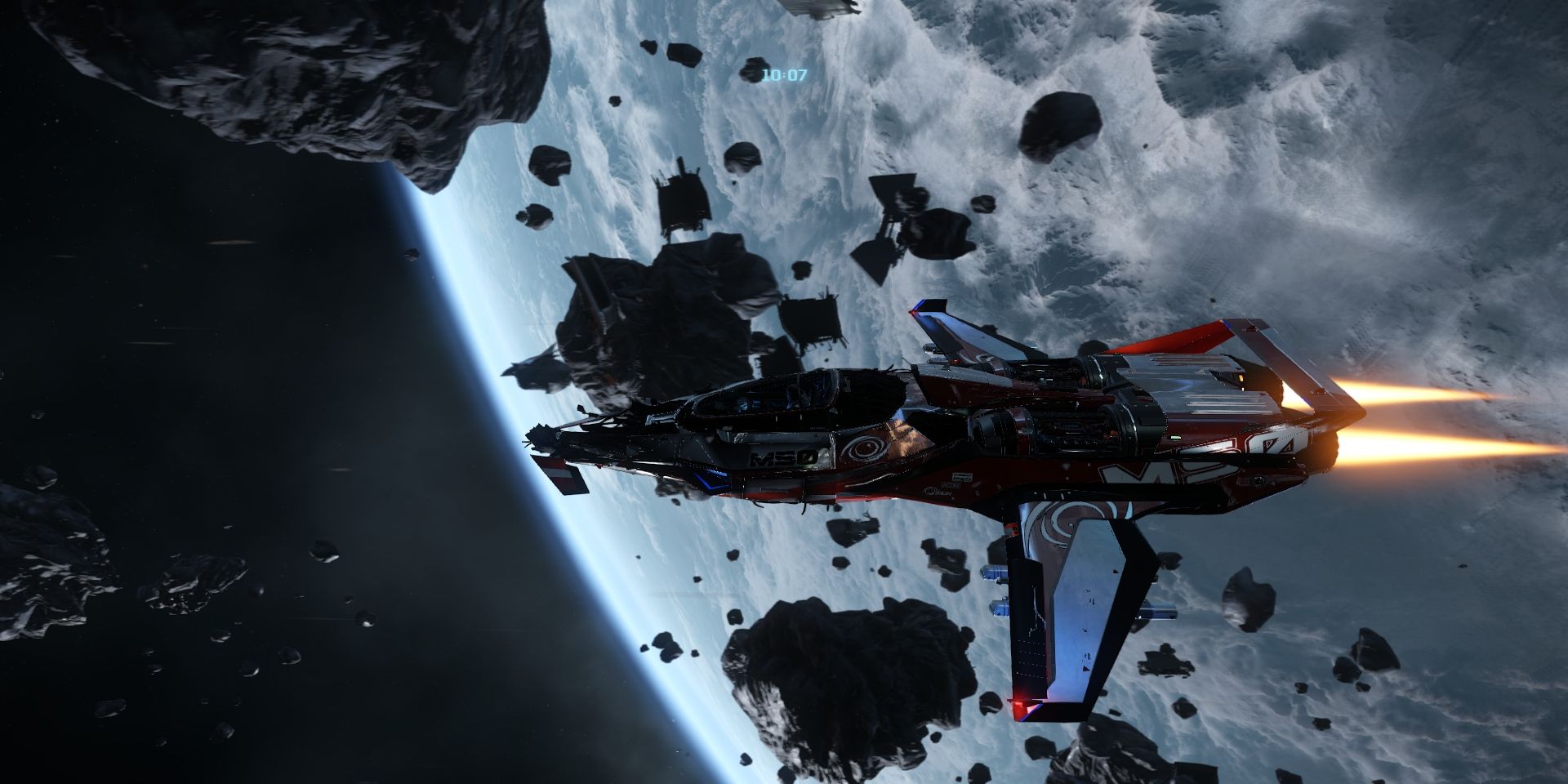 A screenshot of the early access space sim game Star Citizen.
