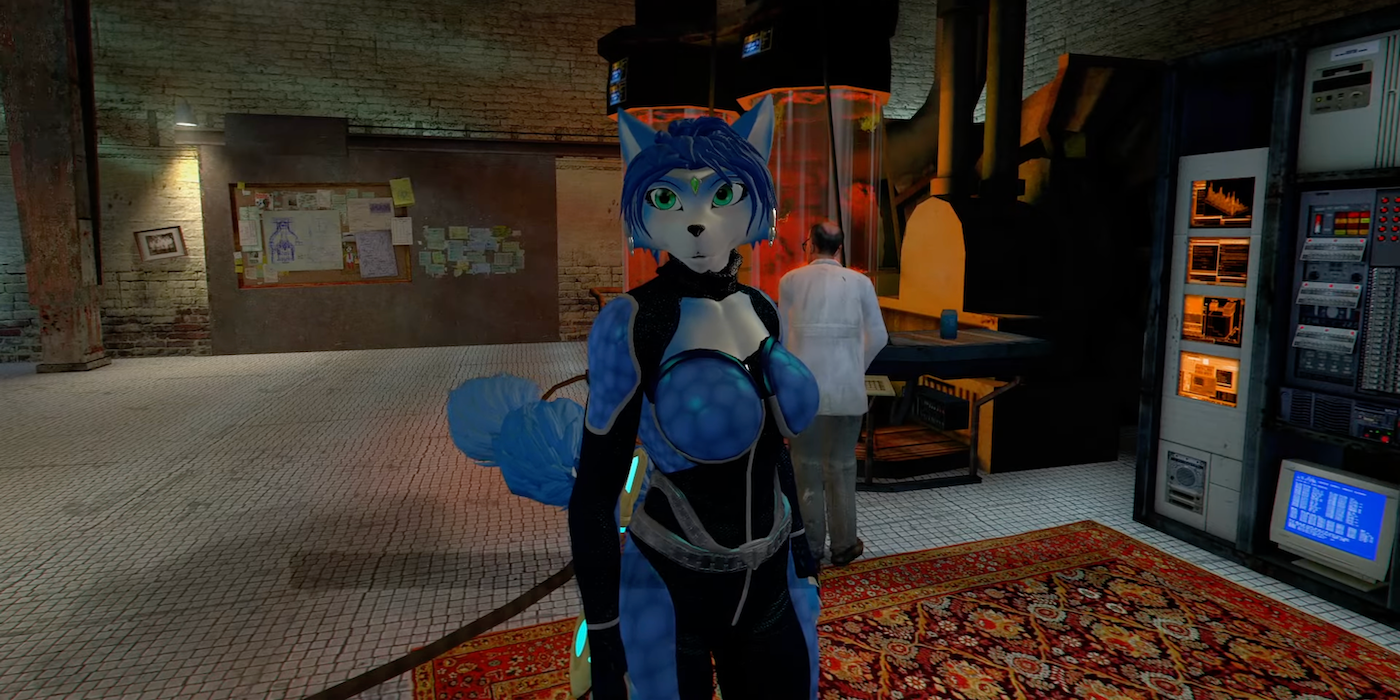 Star Fox character Krystal in Half-Life 2 mod