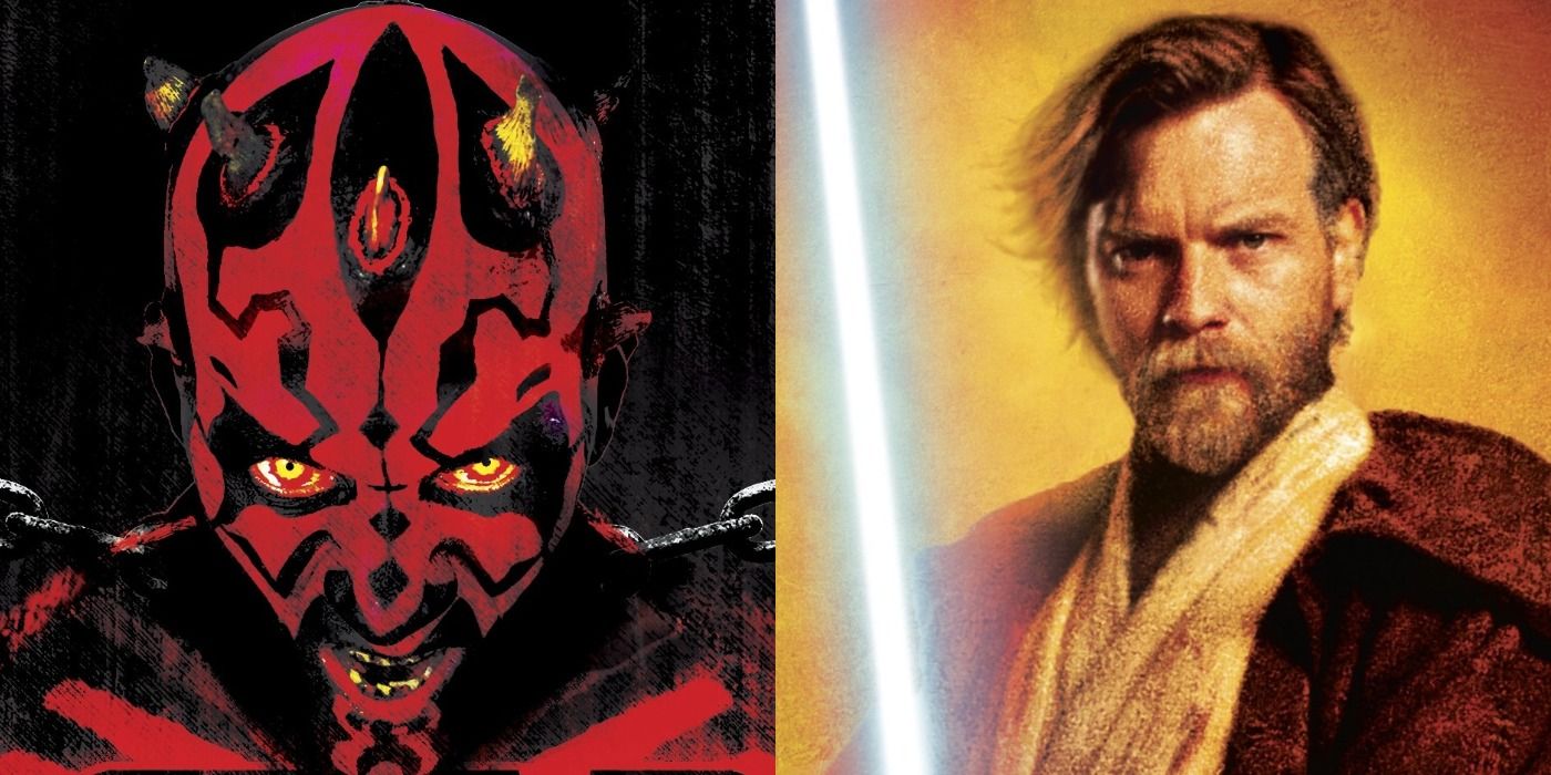 Maul and Kenobi in their solo Star Wars books