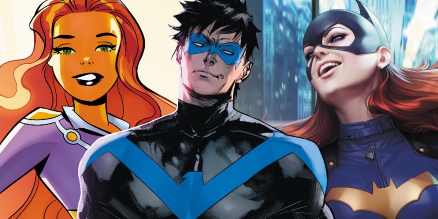 Starfire, Batgirl and Nightwing Love Triangle DC Comics