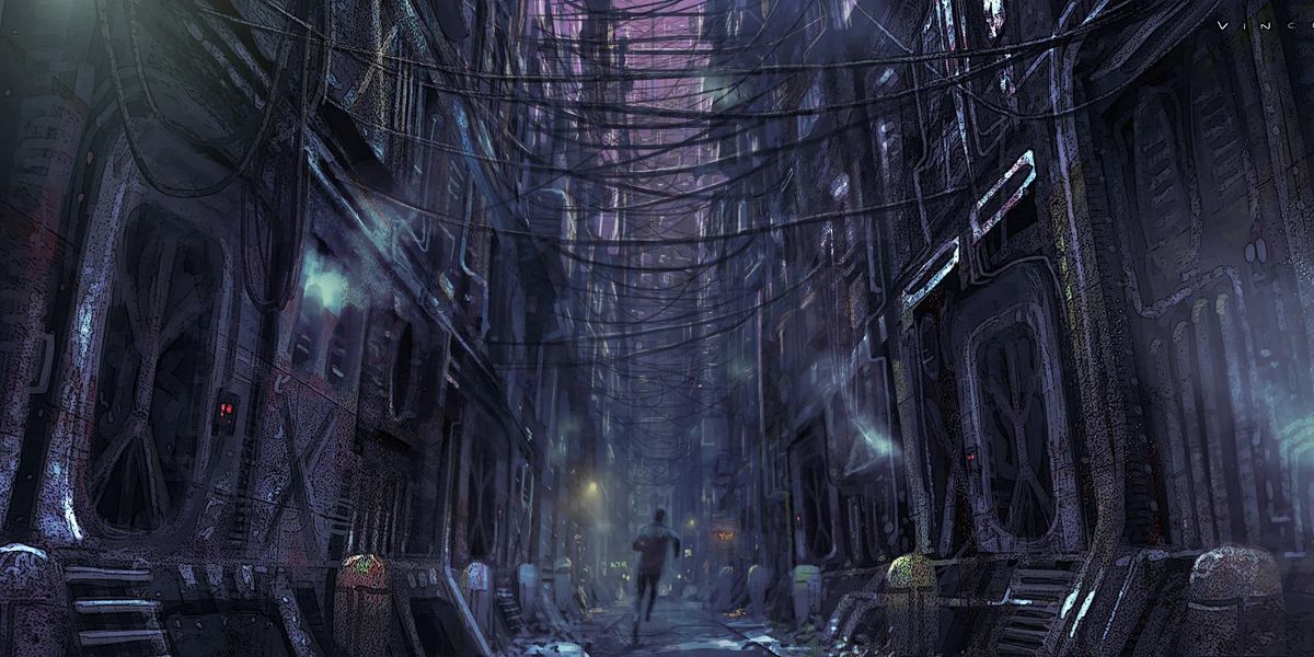 Streets of Kafrene concept art from Rogue One: A Star Wars Story