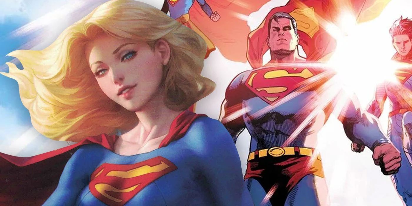Supergirl and Superman in DC Comic Art
