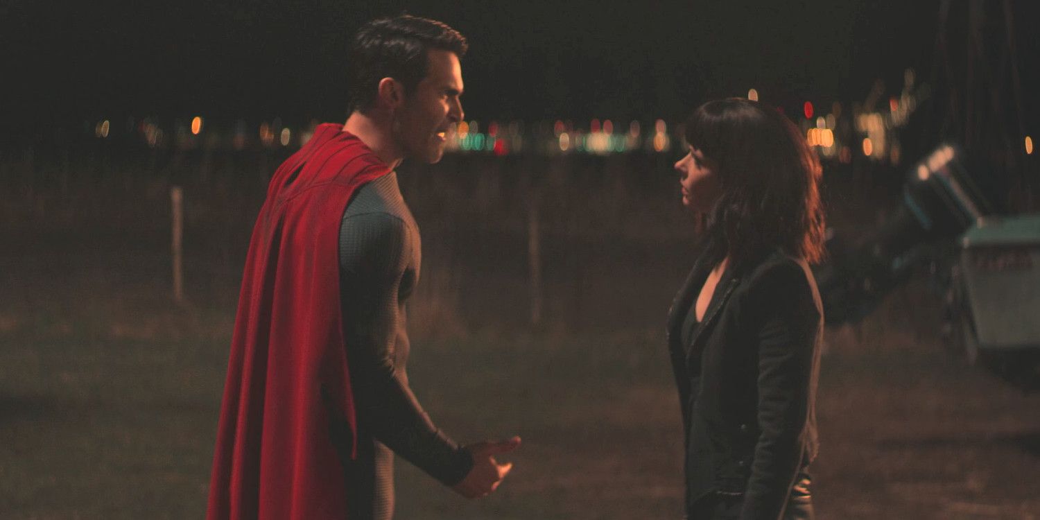 Superman and Lois Argue on Bizarro World