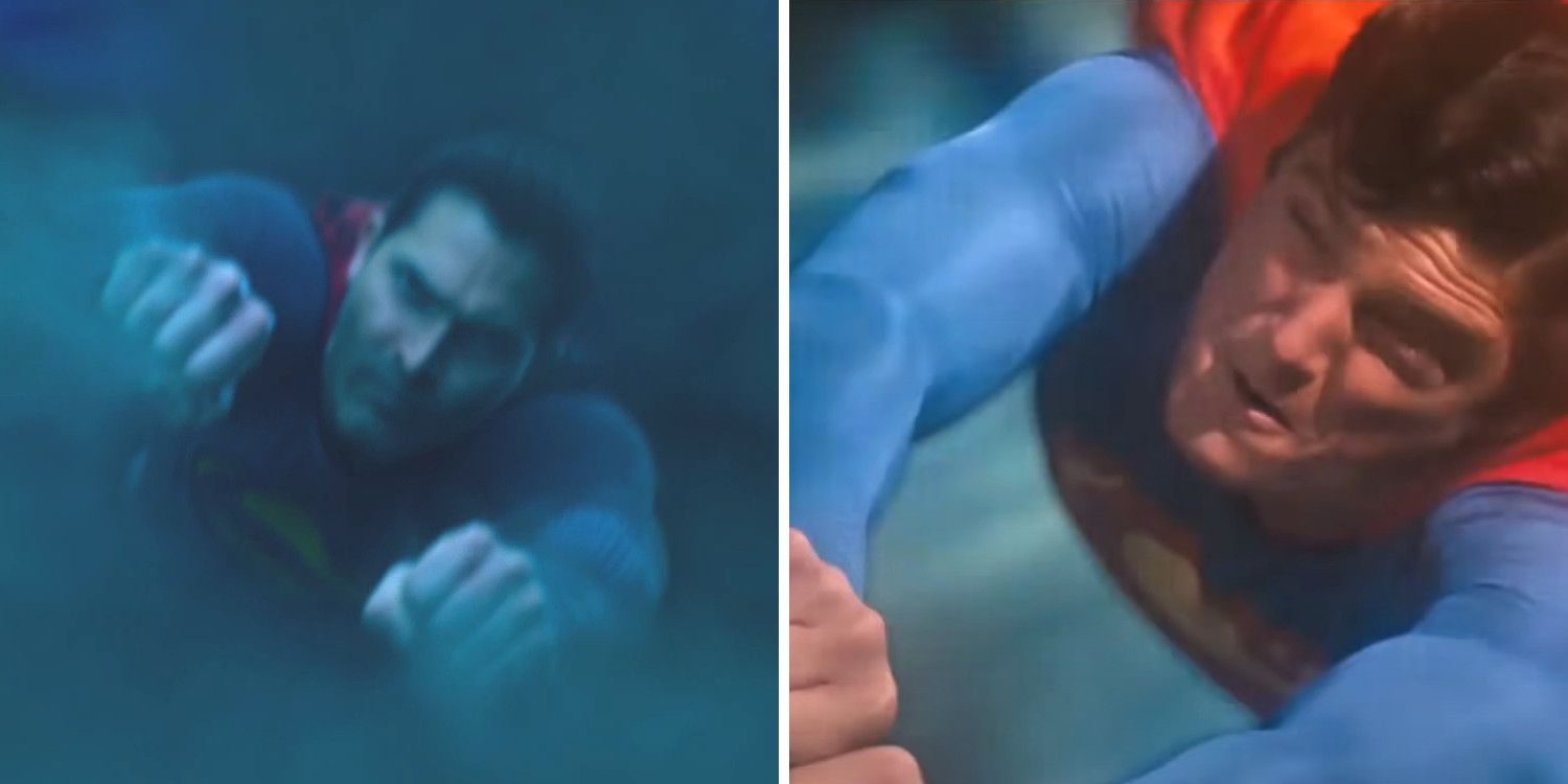 Superman and Lois Homage to Superman the Movie Flying Fast