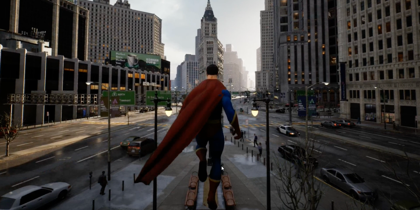 Superman game demo built within Unreal Engine 5