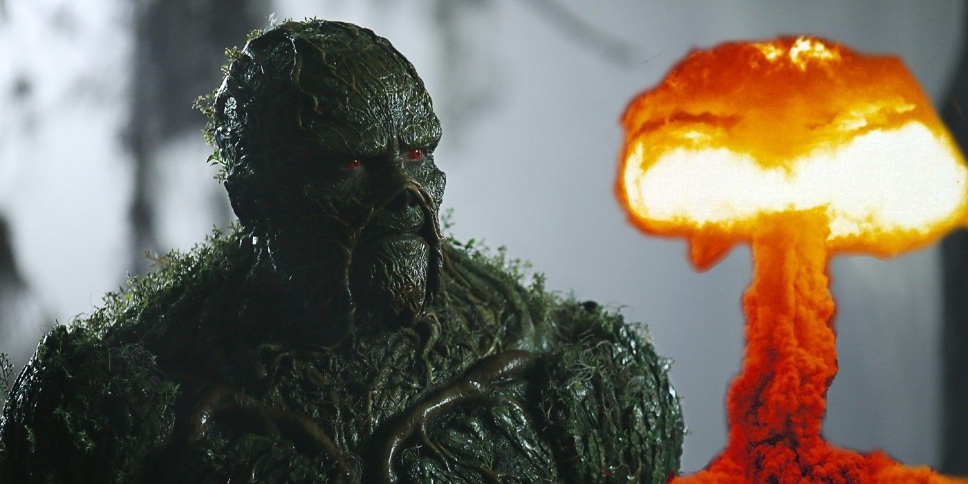 Swamp Thing and an Atom Bomb.