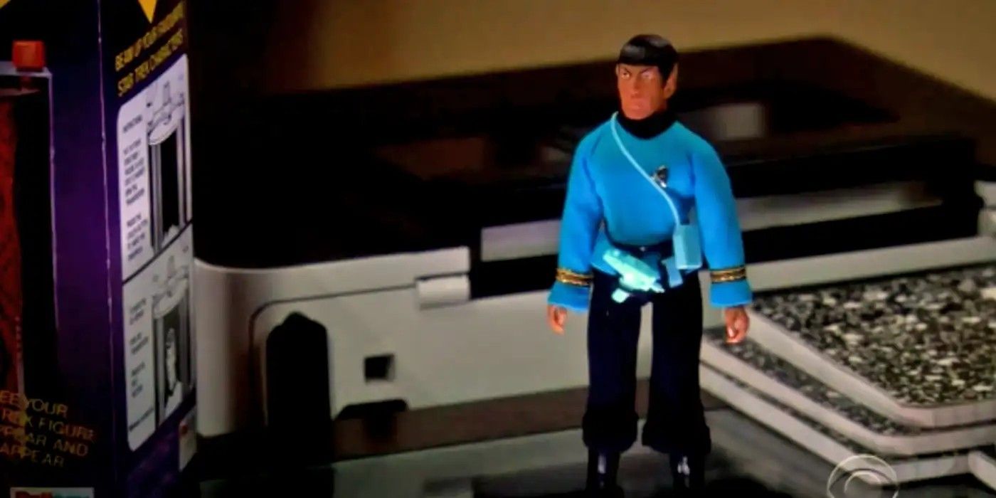 An image of a Spock action figure on The Big Bang Theory