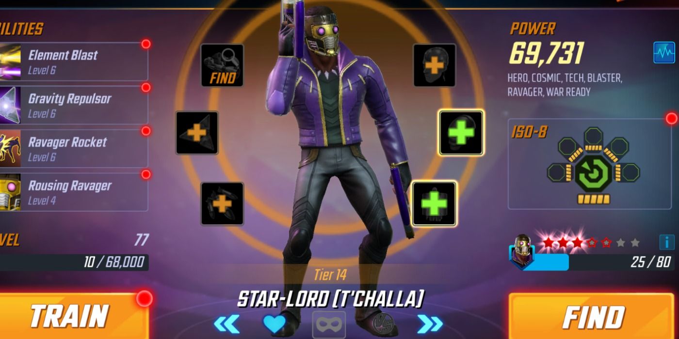 T'Challa Star-Lord in Marvel Strike Force