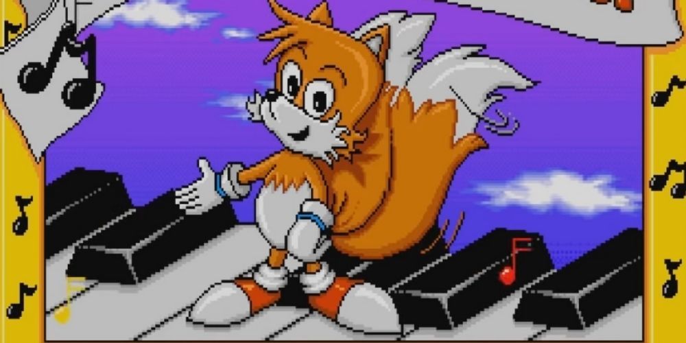 Tails stands on the cover of his SEGA Pico game