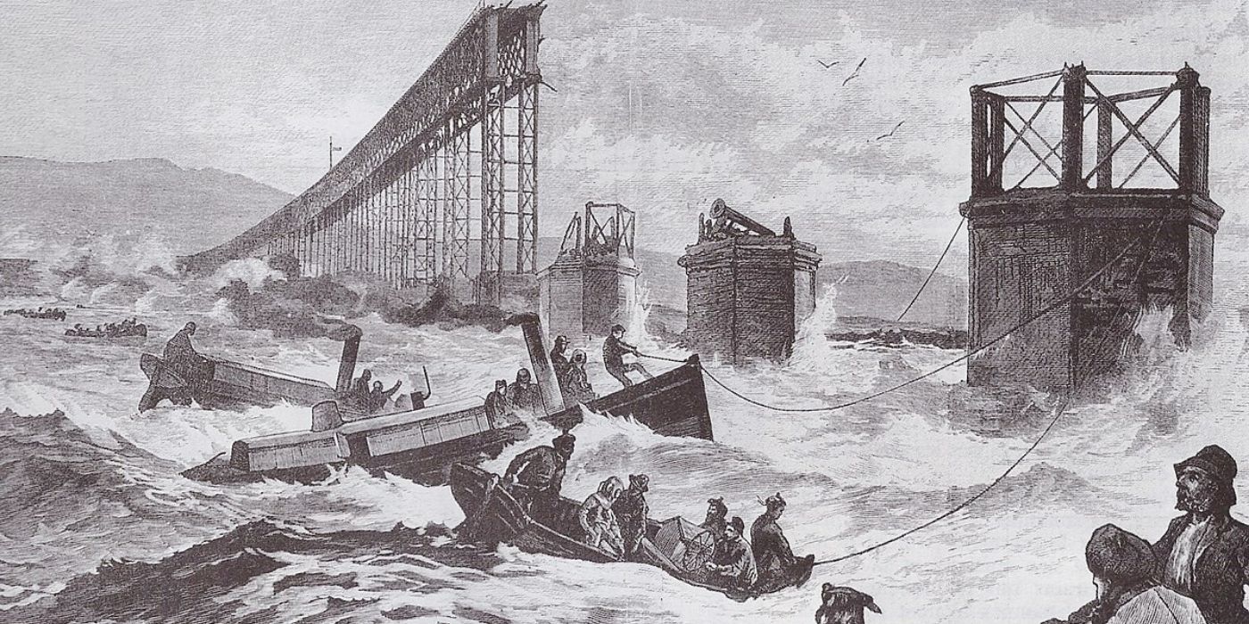 Illustration of the Tay Bridge Collapse