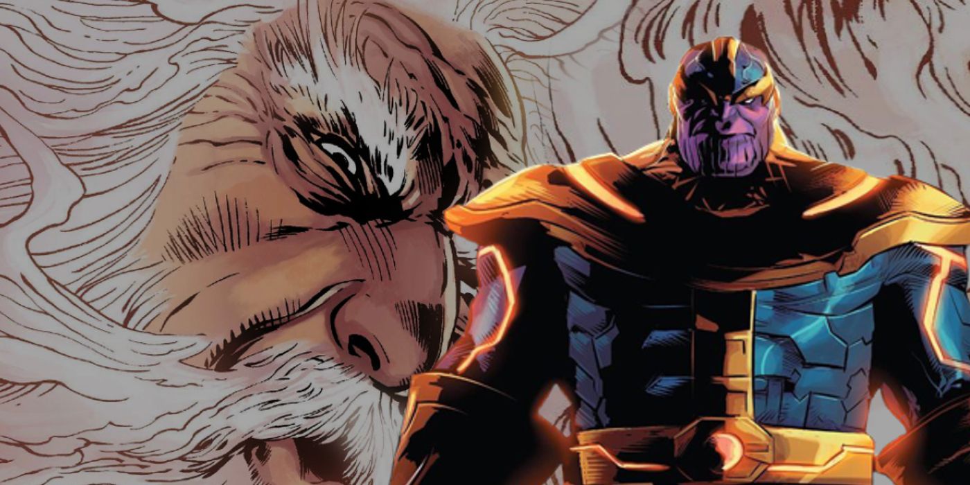 Thanos and Marvel's God, the One Above All.