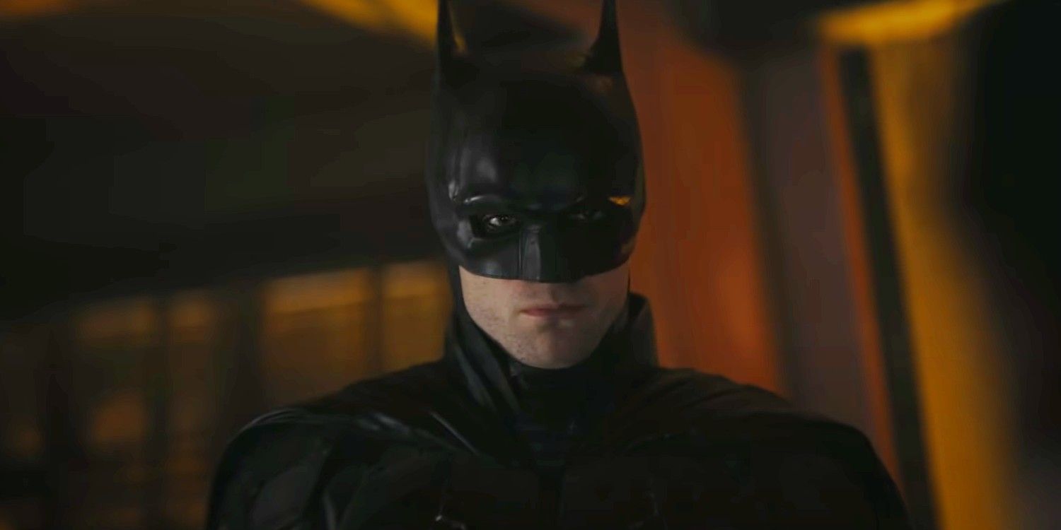 The Batman Robert Pattinson as Bruce Wayne in suit and cowl