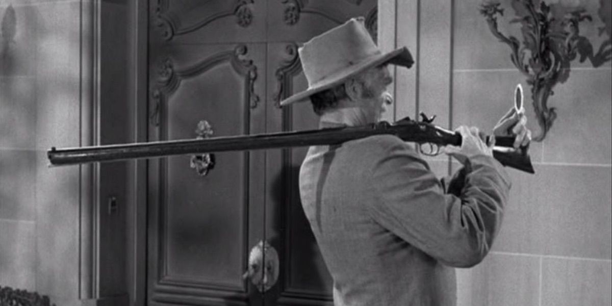 Jed fires his rifle backwards from The Beverly Hillbillies 