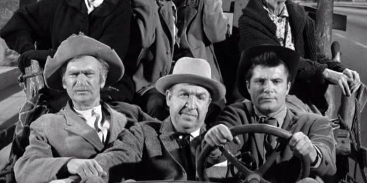 Jethro drives the family around Los Angeles from The Beverly Hillbillies 