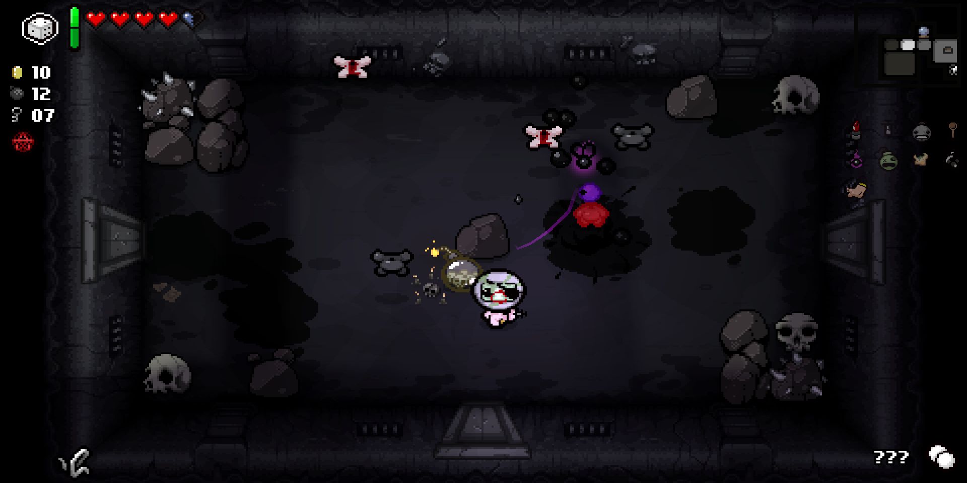 Gameplay of the indie video game The Binding of Isaac: Repentance.