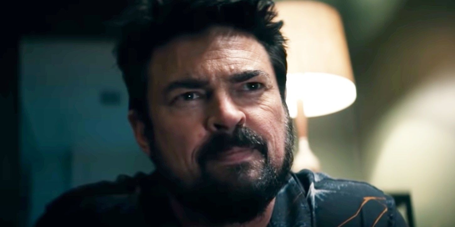 An image of Karl Urban looking serious in The Boys