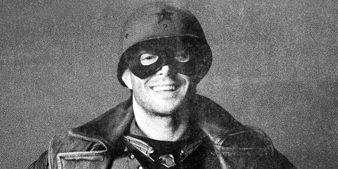 Soldier Boy smiling in a black and white in The Boys.