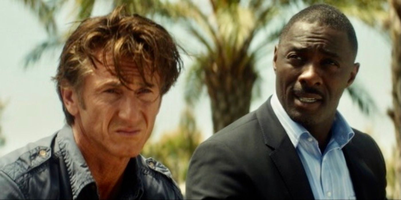 Idris Elba and Sean Penn in The Gunman