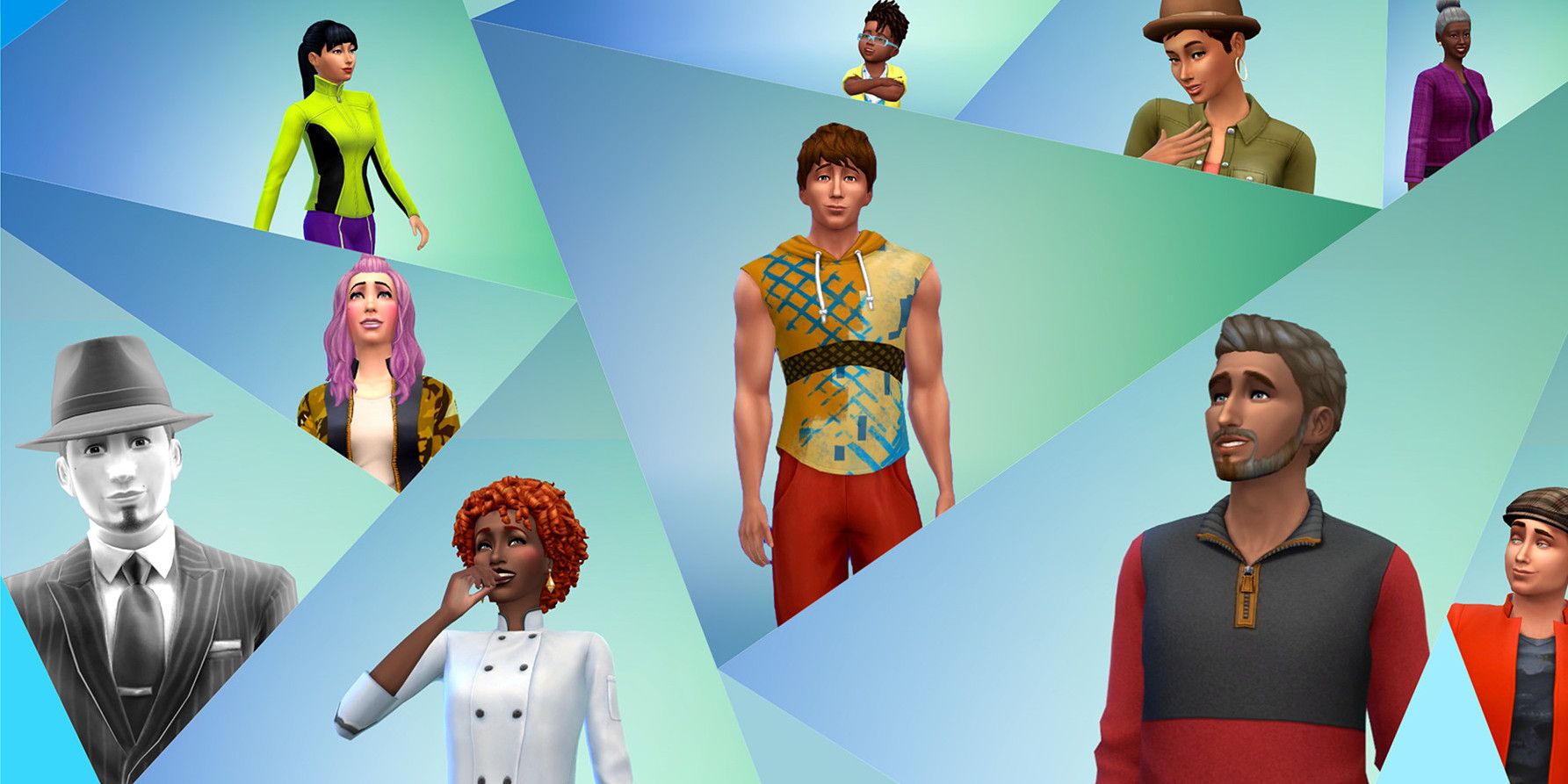The Sims 4 character collage