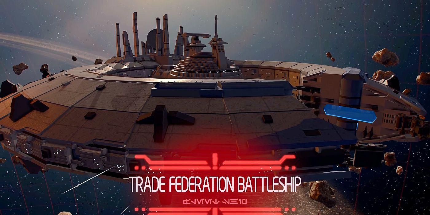 The Trade Federation Battleship in Star Wars_Episode I_The Phantom Menace.