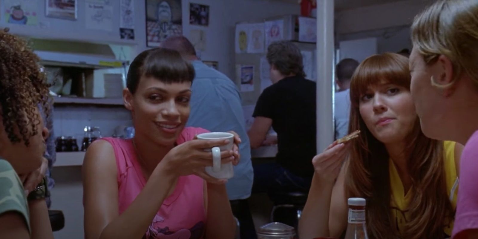 The diner scene in Death Proof