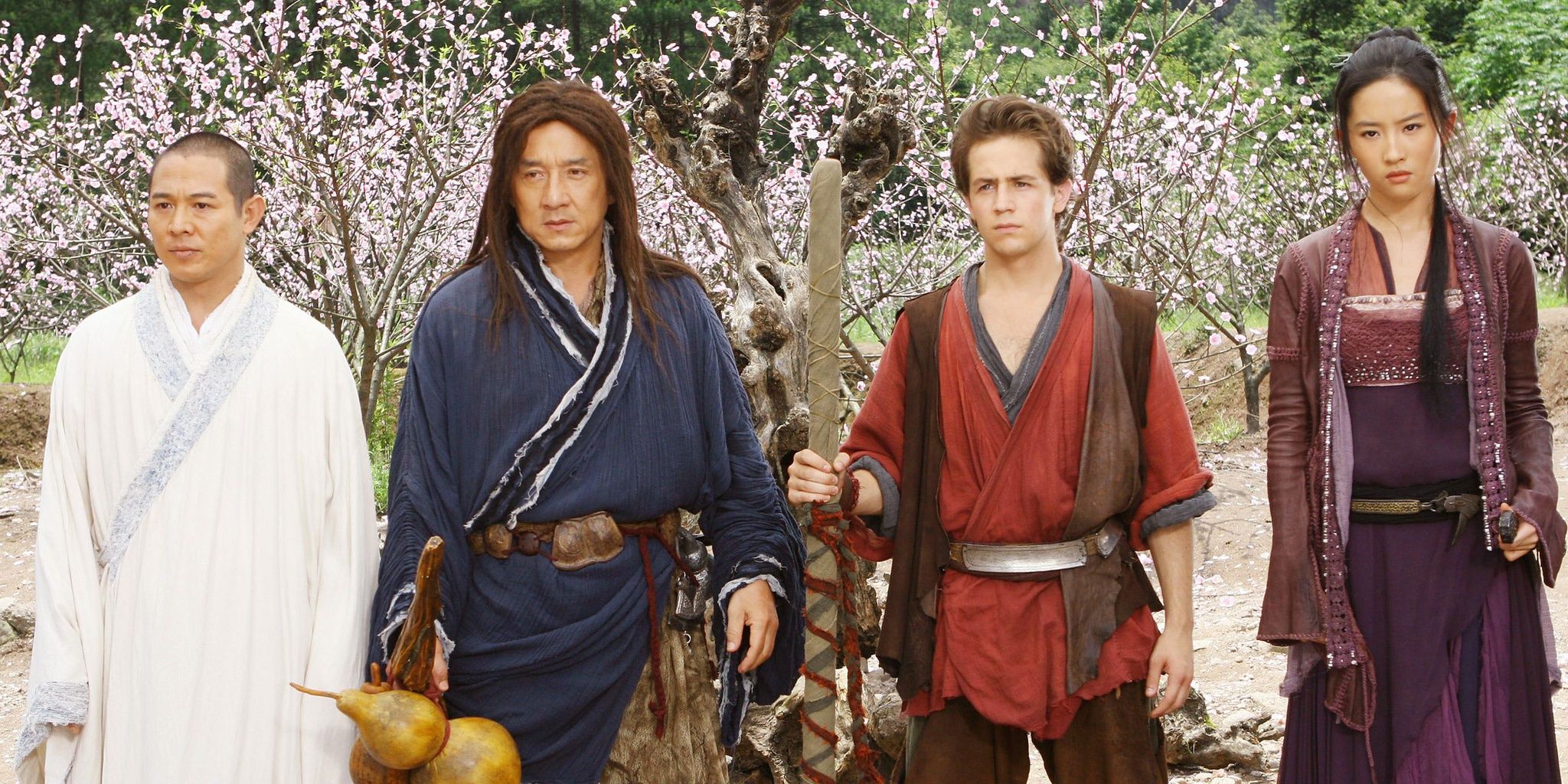 The protagonist group ready to fight in Forbidden Kingdom