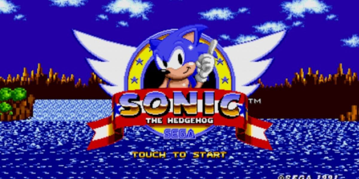 The title screen of Sonic the Hedgehog