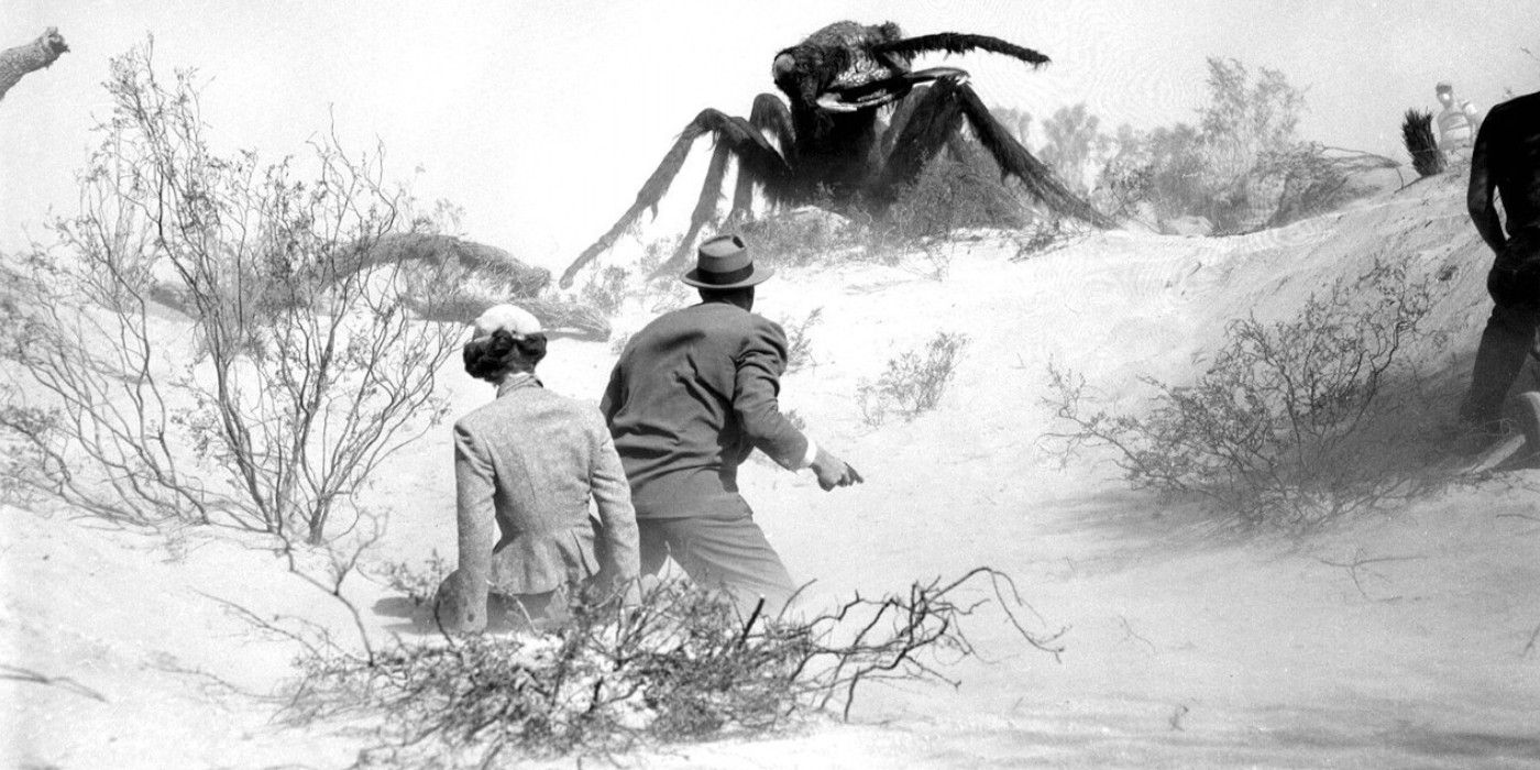 Still from Them!, the giant Ant movie from 1954. A giant Ant attacks two characters
