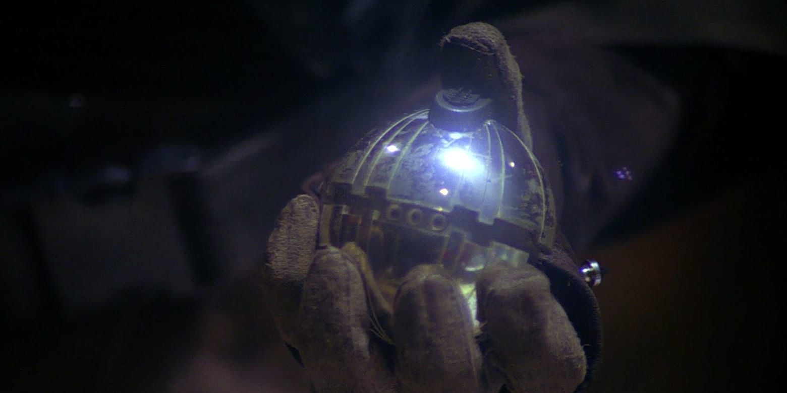 Bane holds a Thermal Detonator in Star Wars