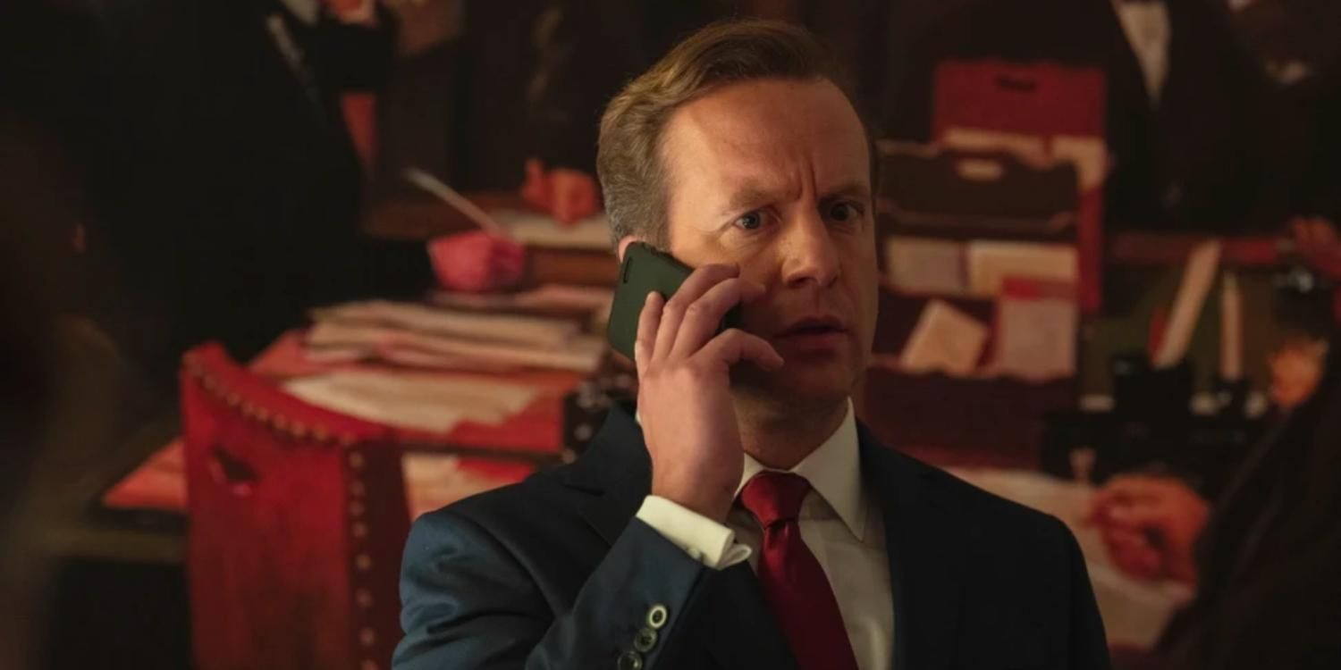 Tom on the phone in Anatomy of a Scandal