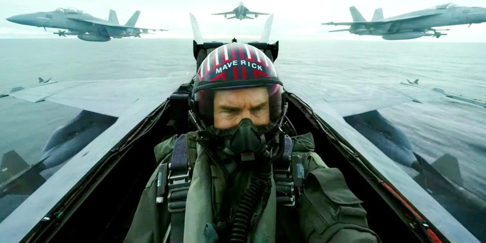 Top Gun Maverick Tom Cruise as Maverick in flight