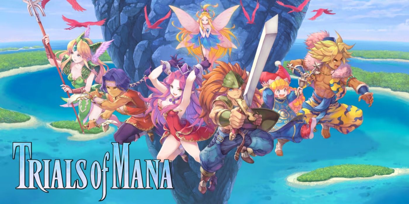Trials of Mana promo art featuring the main protagonists