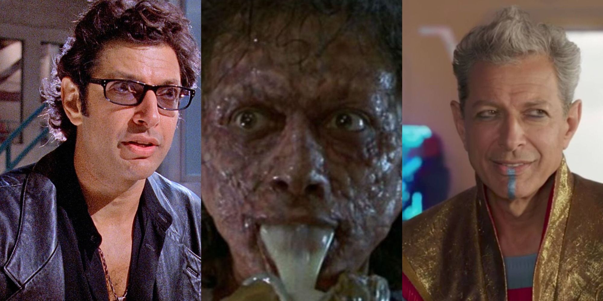 Triple image of Jeff Goldblum roles