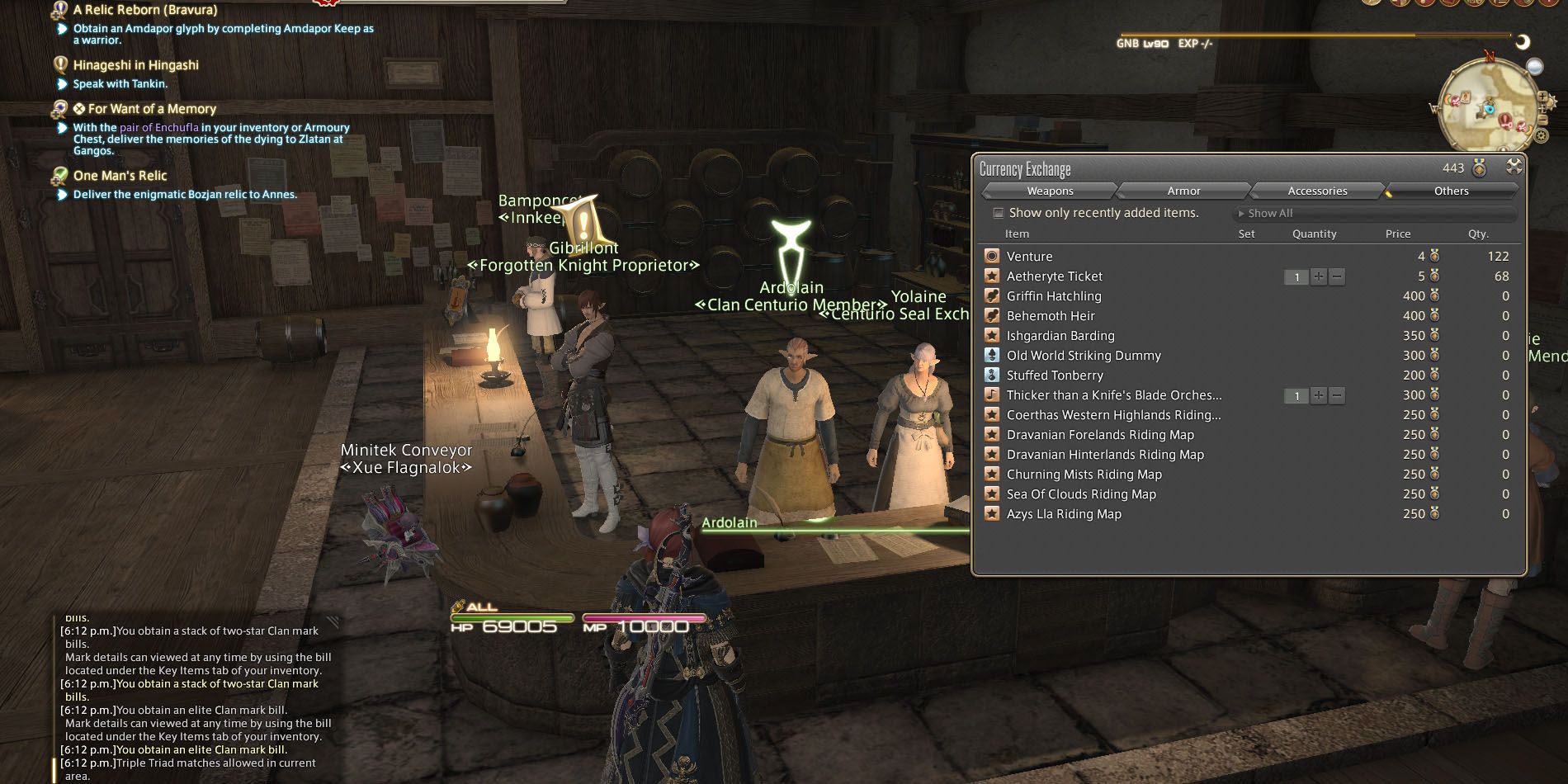 Turning Allied Seals into sellable items in Final Fantasy 14