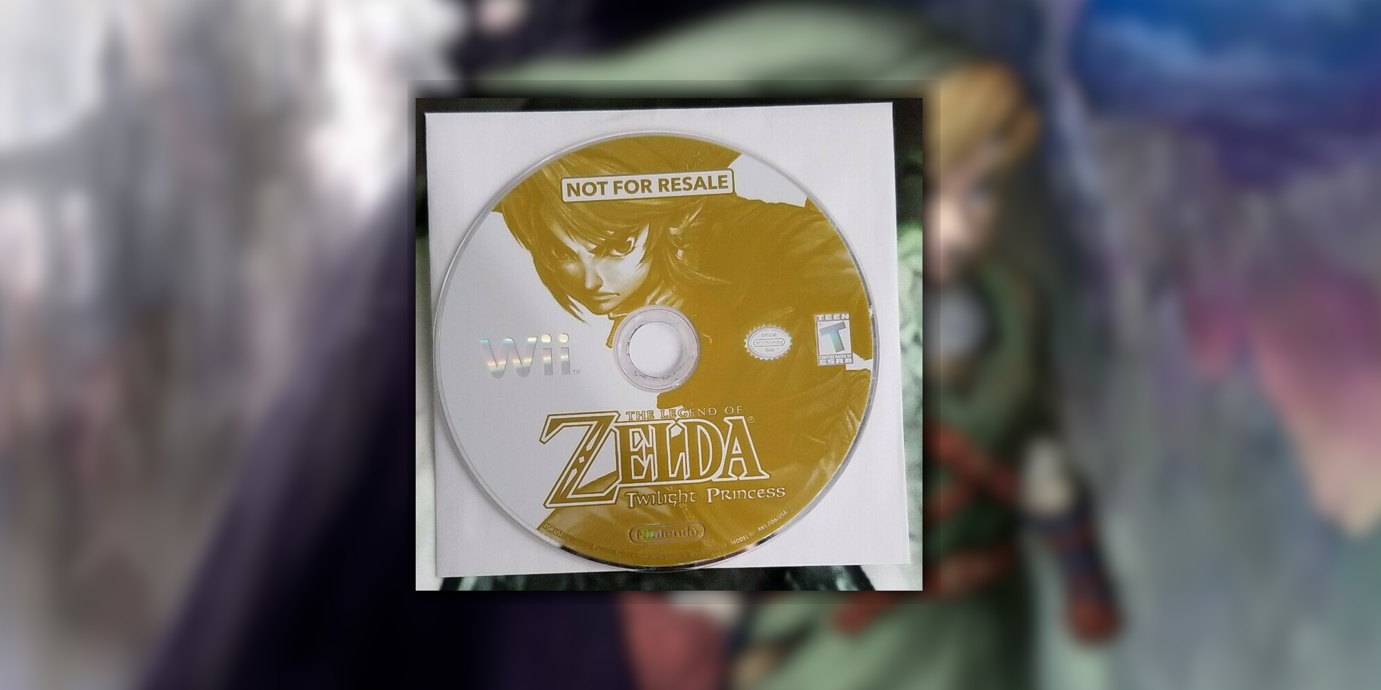 Not for Resale Big-Box Twilight Princess Wii Disk