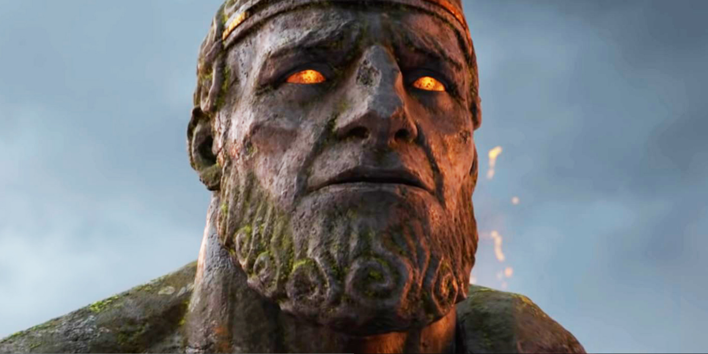 World of Warcraft Dragonflight Stone Titan from cinematic trailer