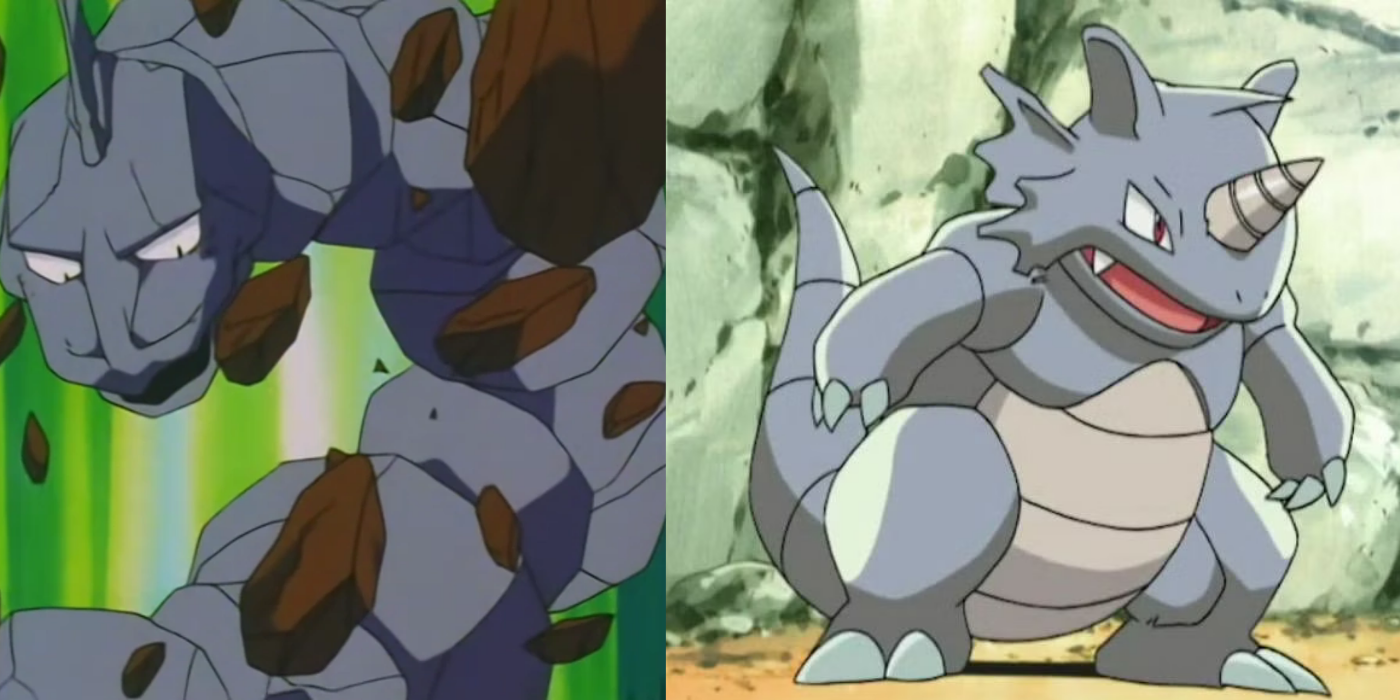 Onix and Rhydon images from the anime