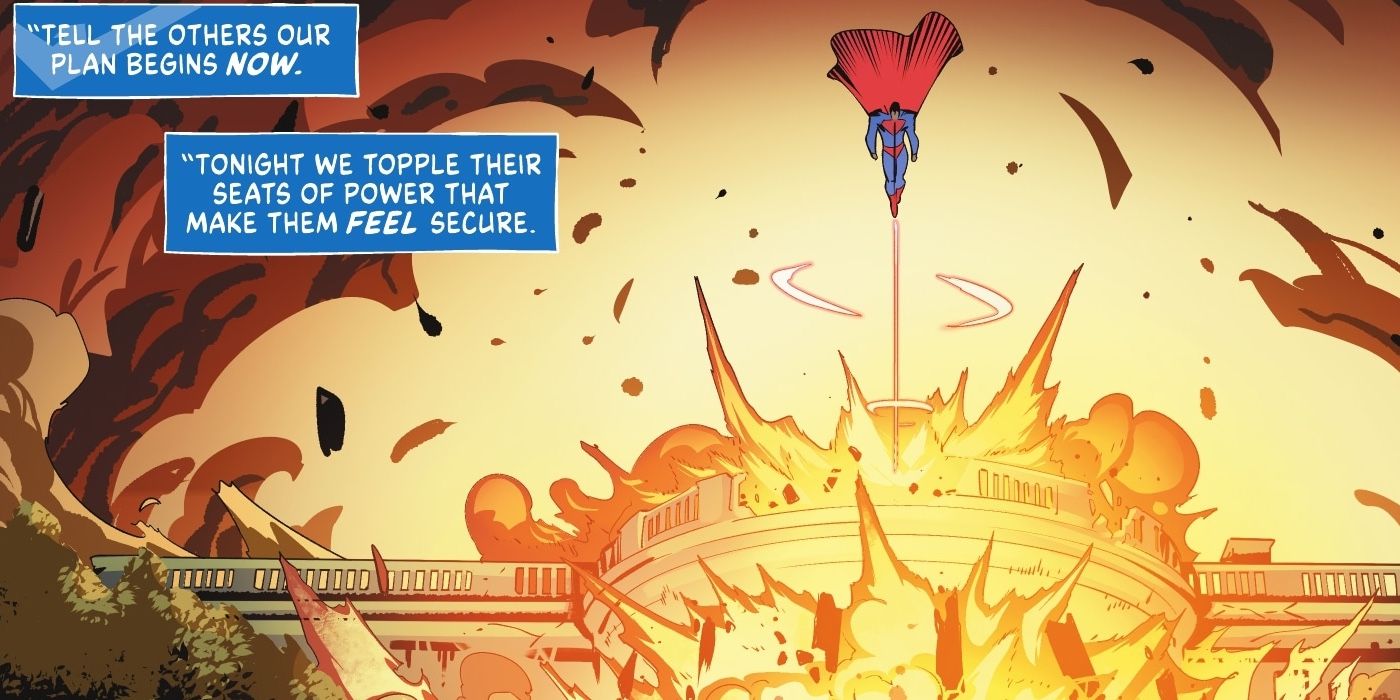 Vampire Superman destroys the White House
