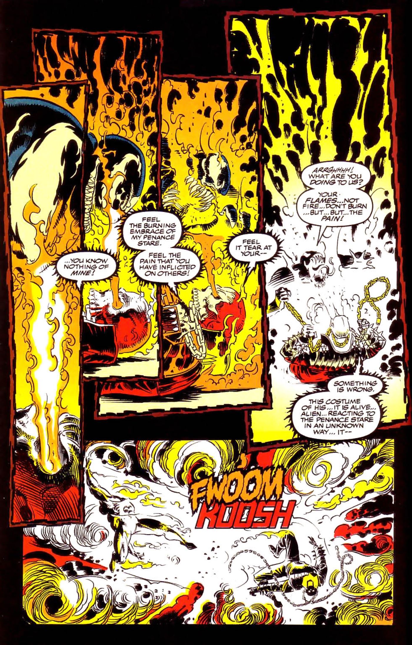 Venom is immune to Ghost Rider's Penance Stare.