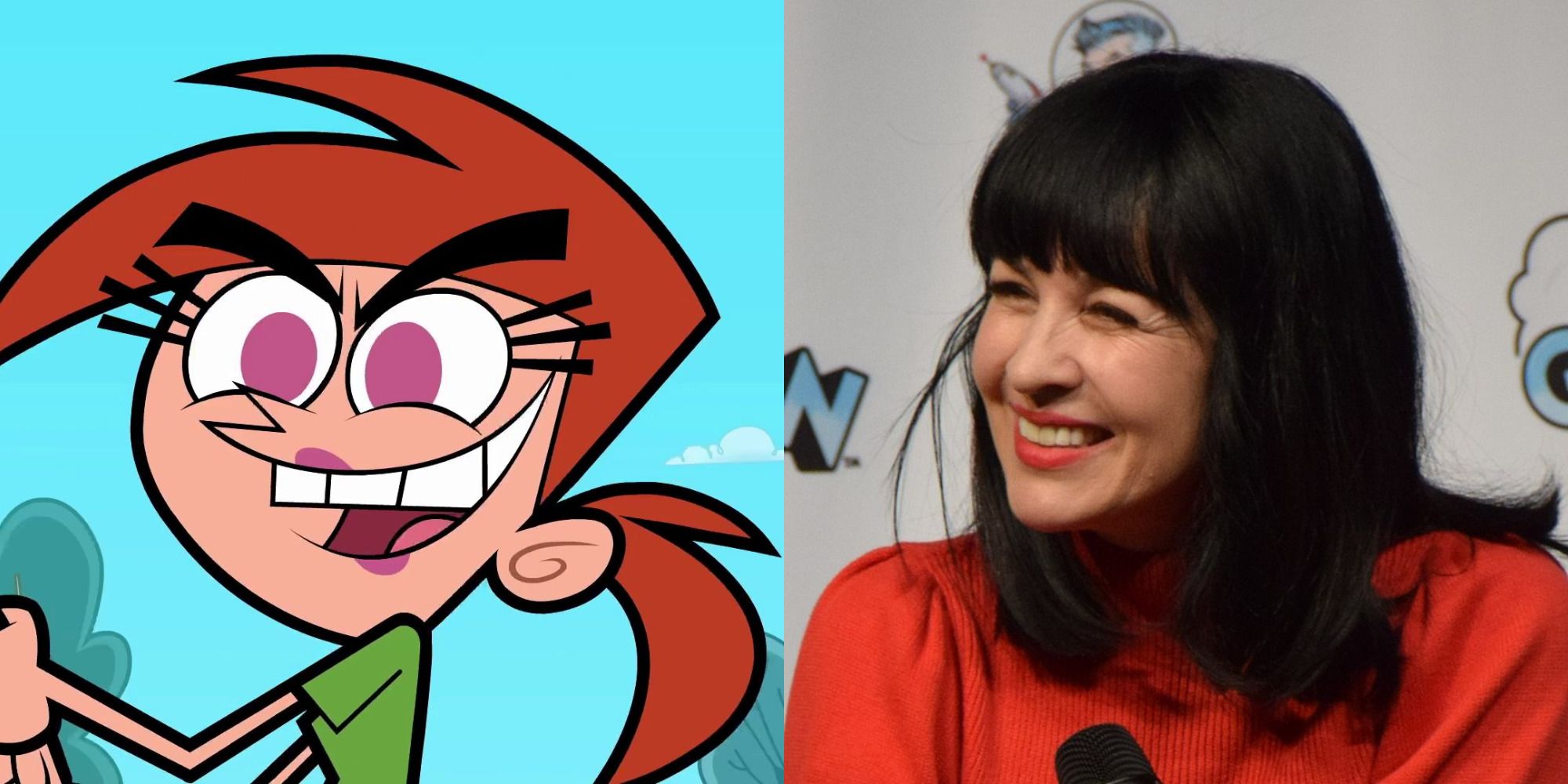 Vicky from Fairly Oddparents and voice actress Grey Griffin