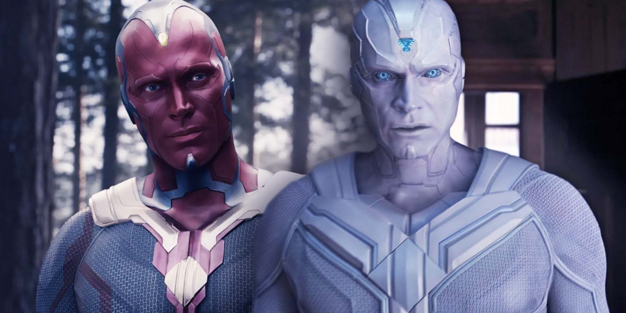 Paul Bettany as Vision in the MCU in Avengers and WandaVision.