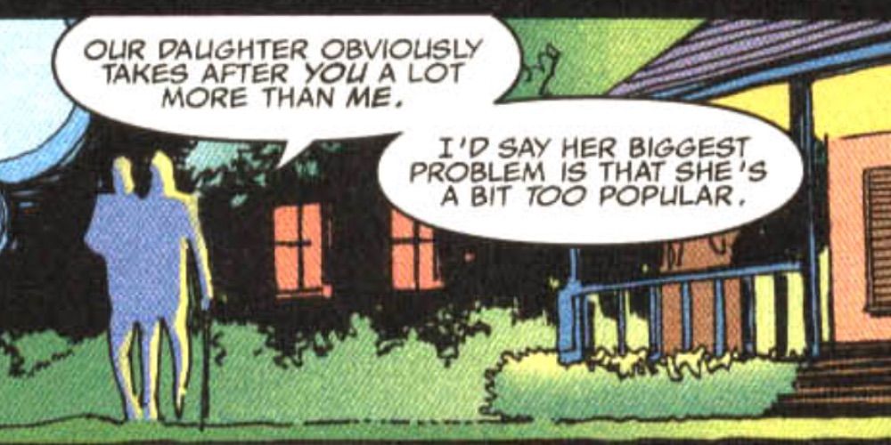 Spider-Man and MJ talking about their daughter in Marvel comics