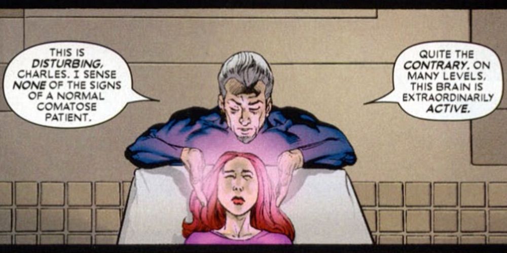 A scene from &quot;What If Magneto Had Formed the X-Men With Professor X&quot; as Magneto observes Jean Grey