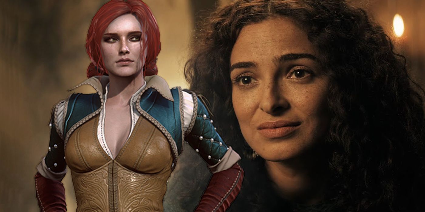 Witcher 3 Triss next to Triss from the Netflix Witcher series.