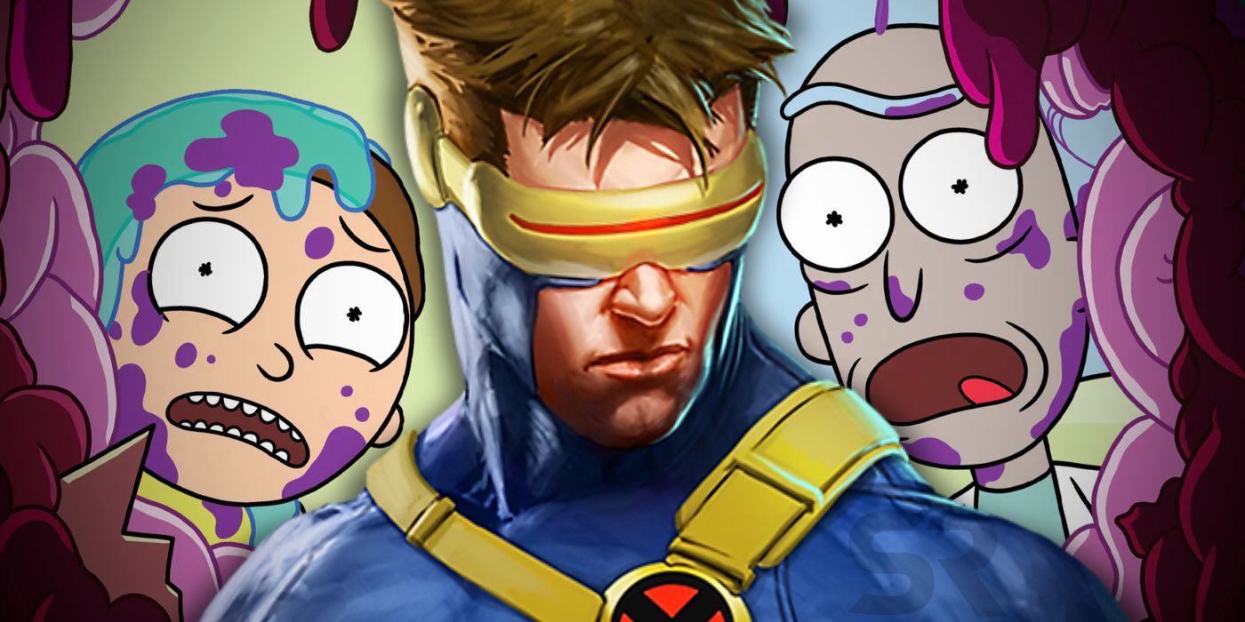 X-Men Cyclops and Rick and Morty